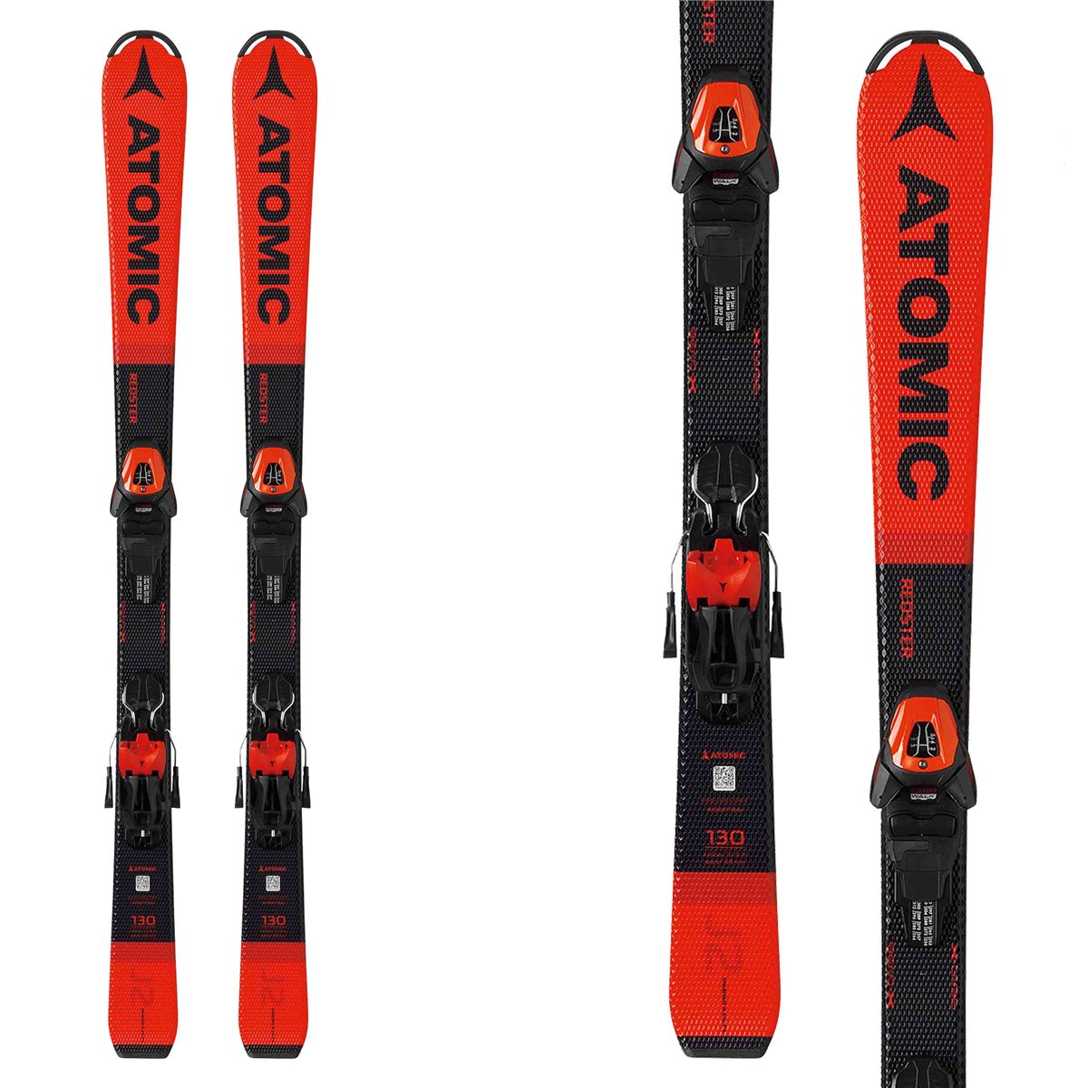 Sci Atomic Redster J2 130-150 con attacchi L L 6 GW (Colore: rosso-nero, Taglia: 150)