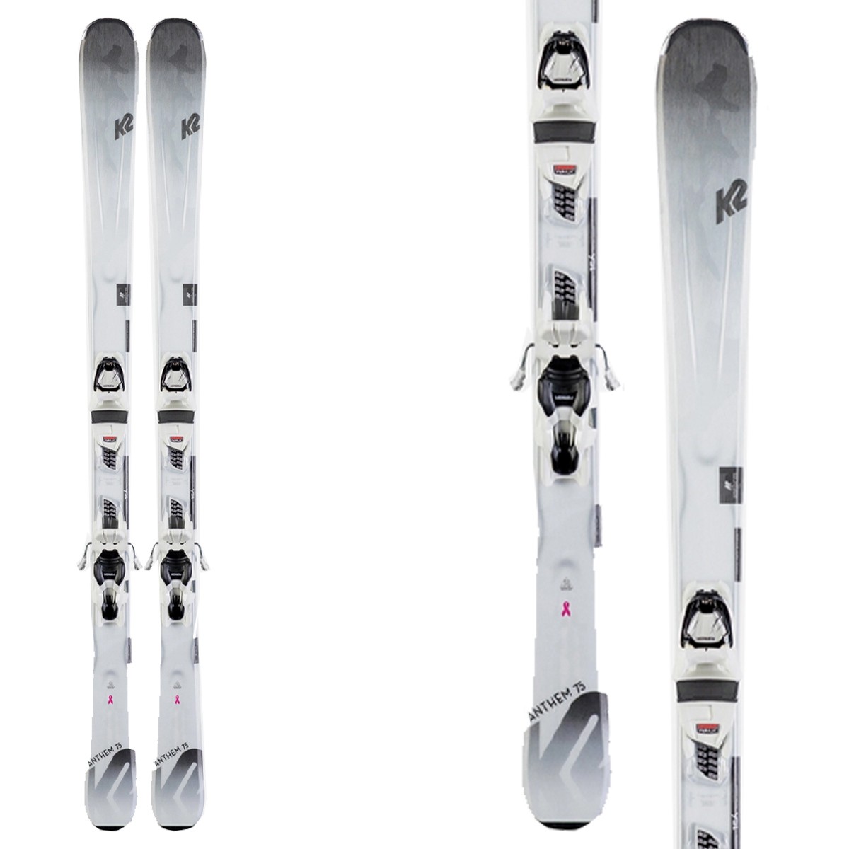 Sci K2 Anthem 75 con attacchi Erp 10 (Colore: white-black, Taglia: 142)