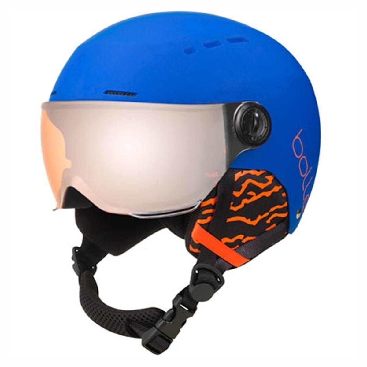 Casco Sci Bolle Quiz Visor (Colore: MATTE ROYAL BLUE WITH ORANGE G, Taglia: 5255)