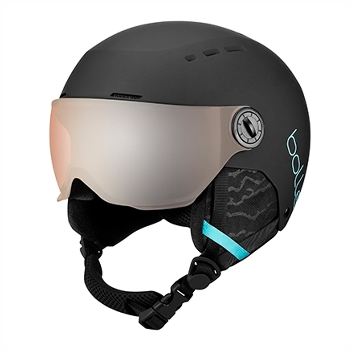 Casco Sci Bolle Quiz Visor (Colore: MATTE BLACK & BLUE WITH ORANGE, Taglia: 4952)