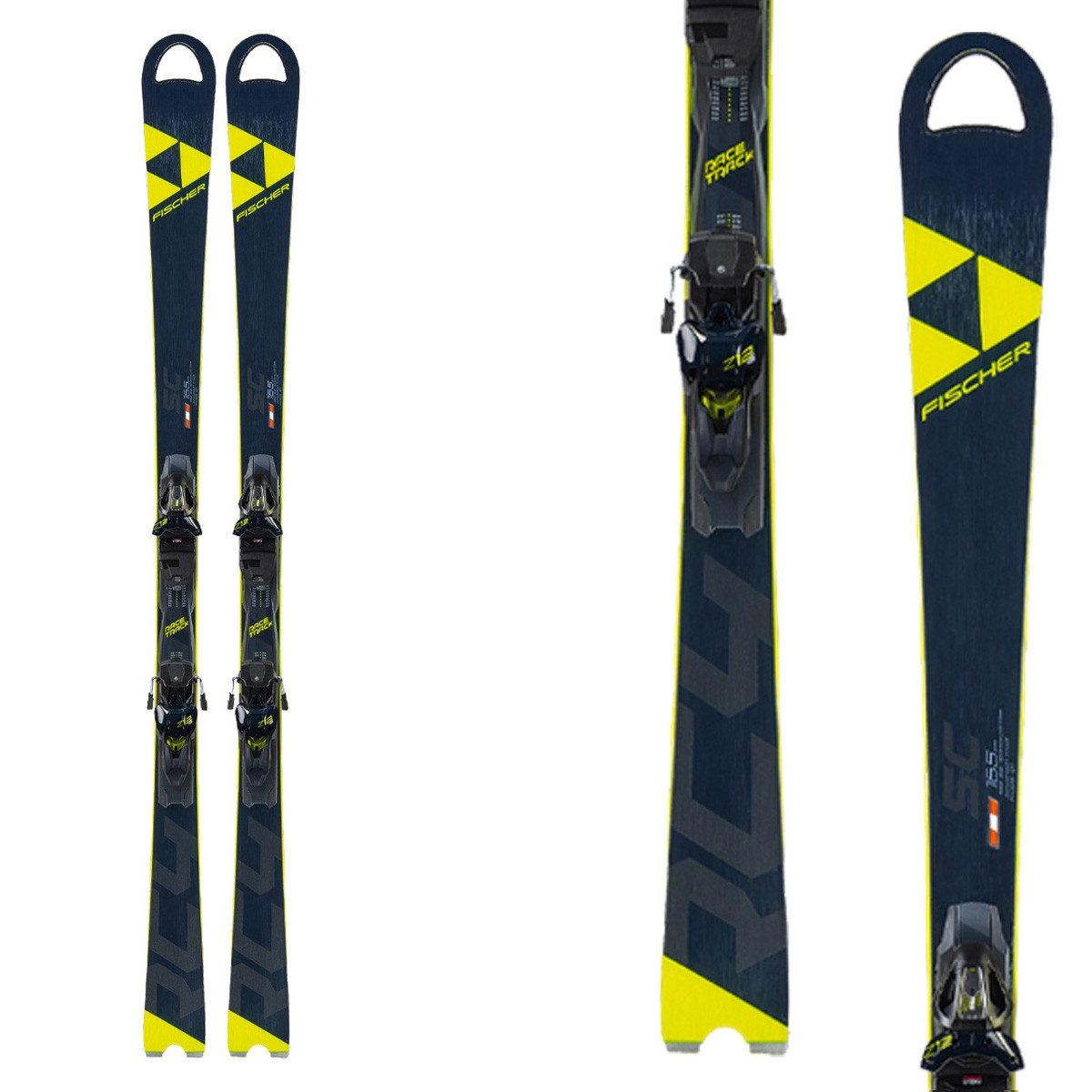 Sci Fischer RC4 WC SC RT con attacchi RC4 Z12 PR (Colore: nero-giallo, Taglia: 165)