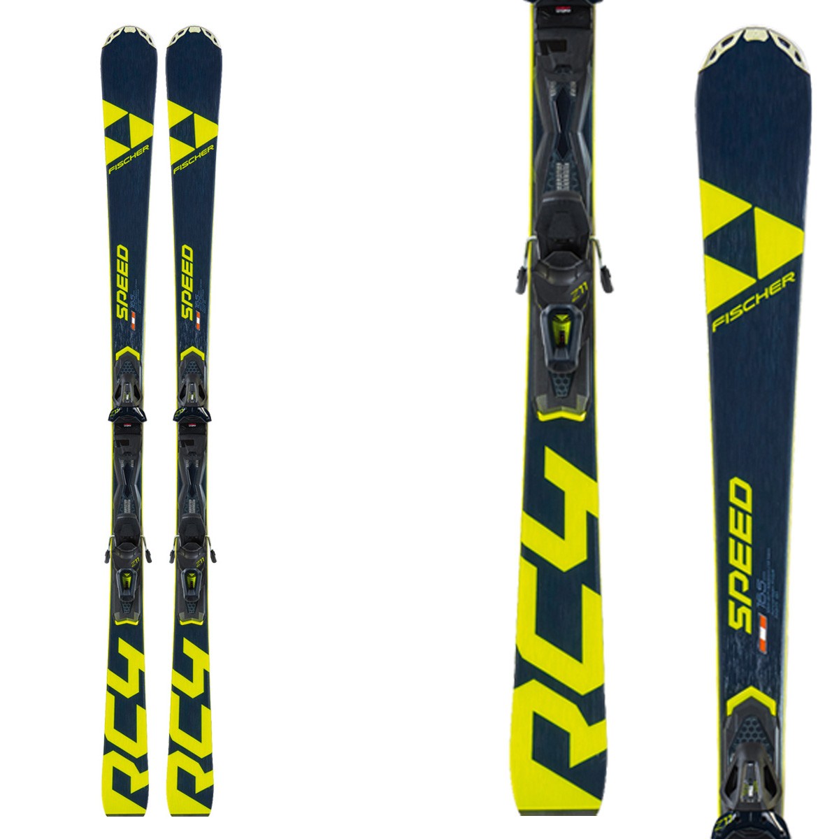 Sci Fischer RC4 Speed Ar con attacchi RC4 Z11 Pr (Colore: nero-giallo, Taglia: 160)