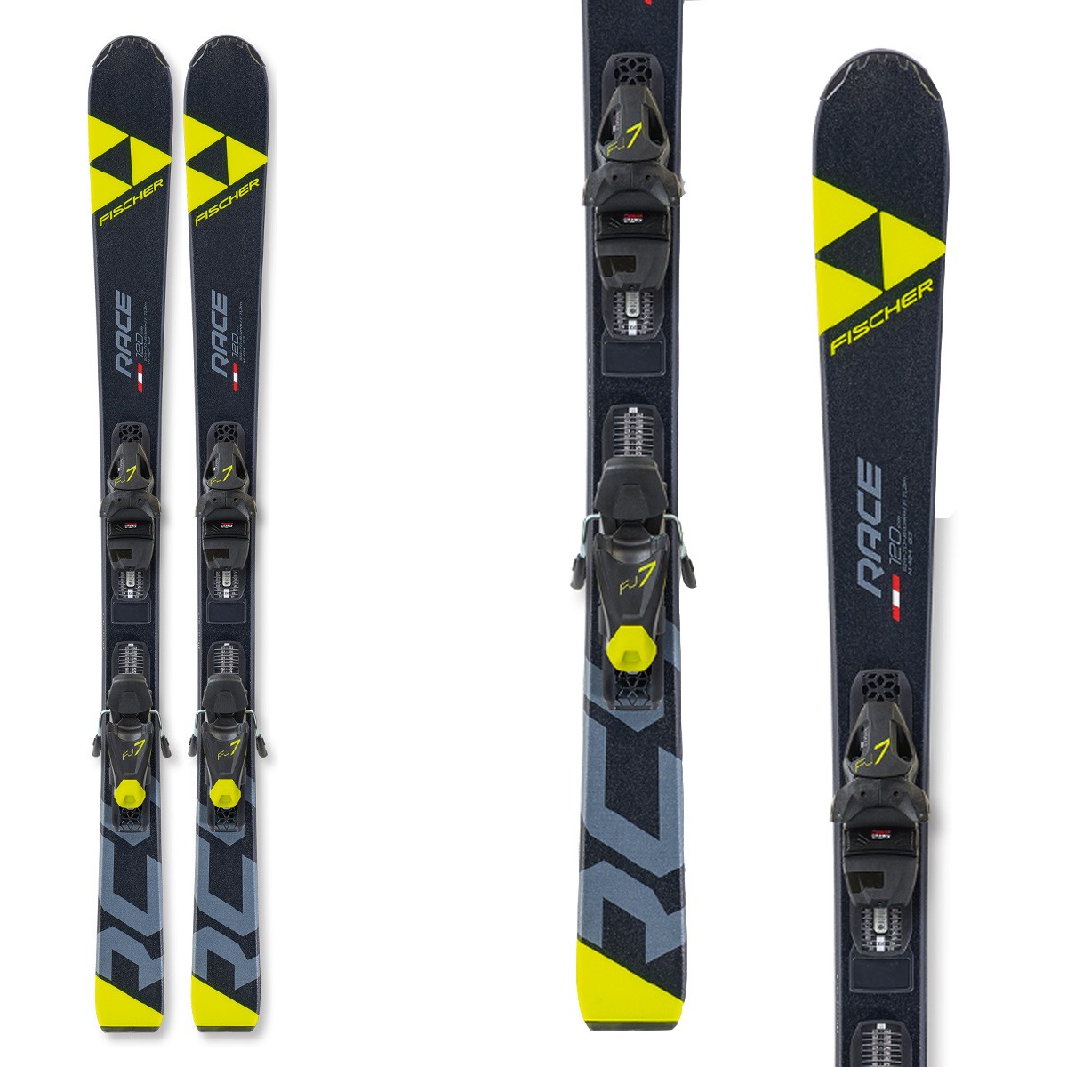 Sci Fischer RC4 Race Jr Slr con attacchi FJ4 Ac Slr (Colore: nero-giallo, Taglia: 130)