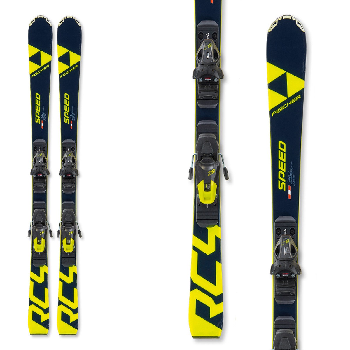 Sci Fischer RC4 Speed Jr Rp con attacchi RC4 Z9 (Colore: nero-giallo, Taglia: 160)