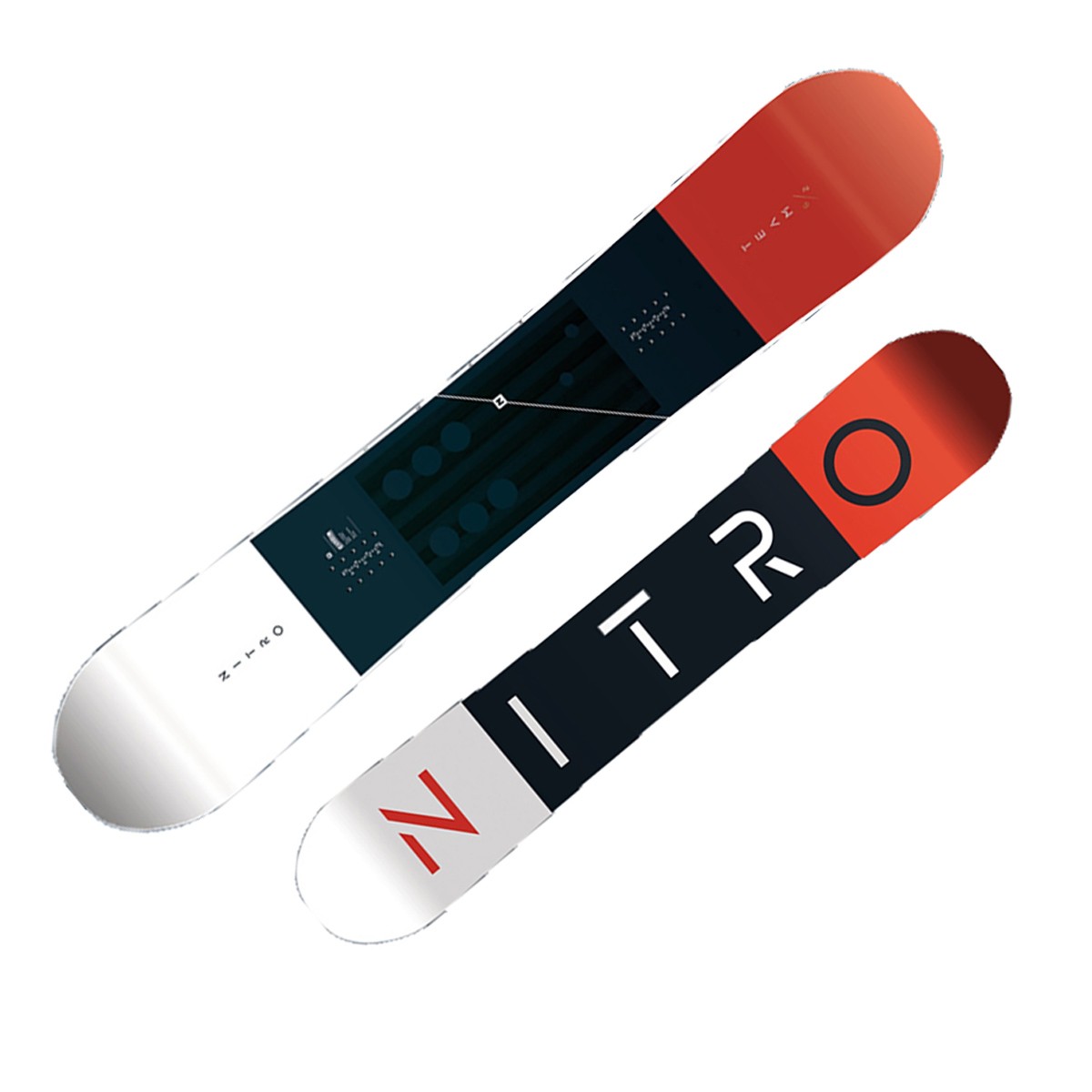 Snowboard Nitro Team Gullwing (Colore: rosso-bianco-nero, Taglia: 157)