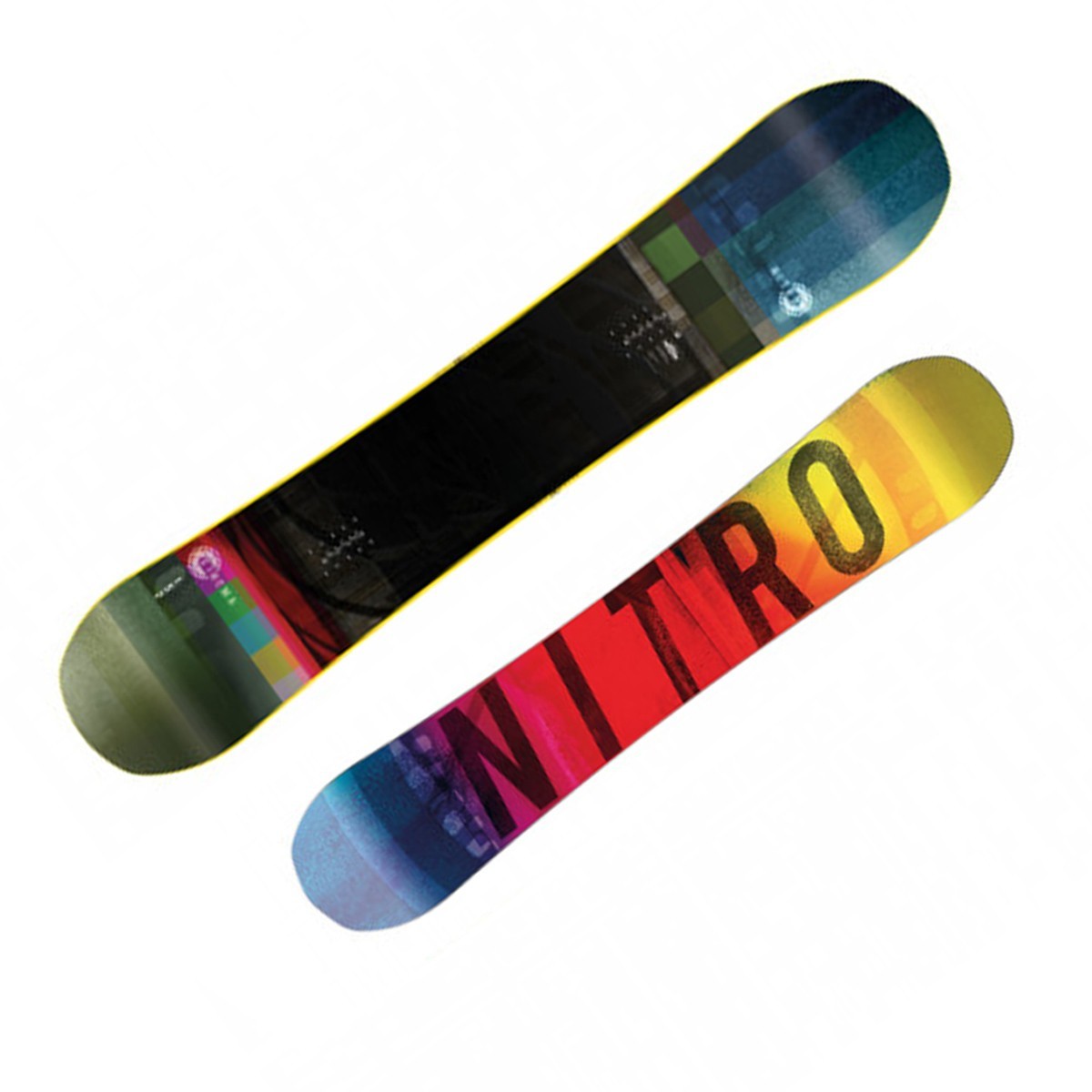 Snowboard Nitro Cinema rental (Colore: verde-grigio-giallo, Taglia: 159)