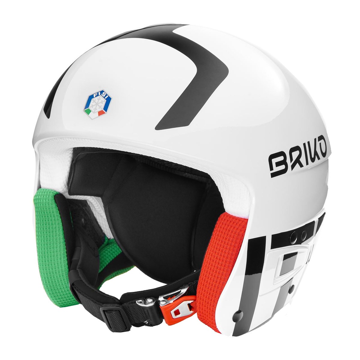 Casco sci Briko Vulcano 6.8 (Colore: shiny white black, Taglia: S/M)