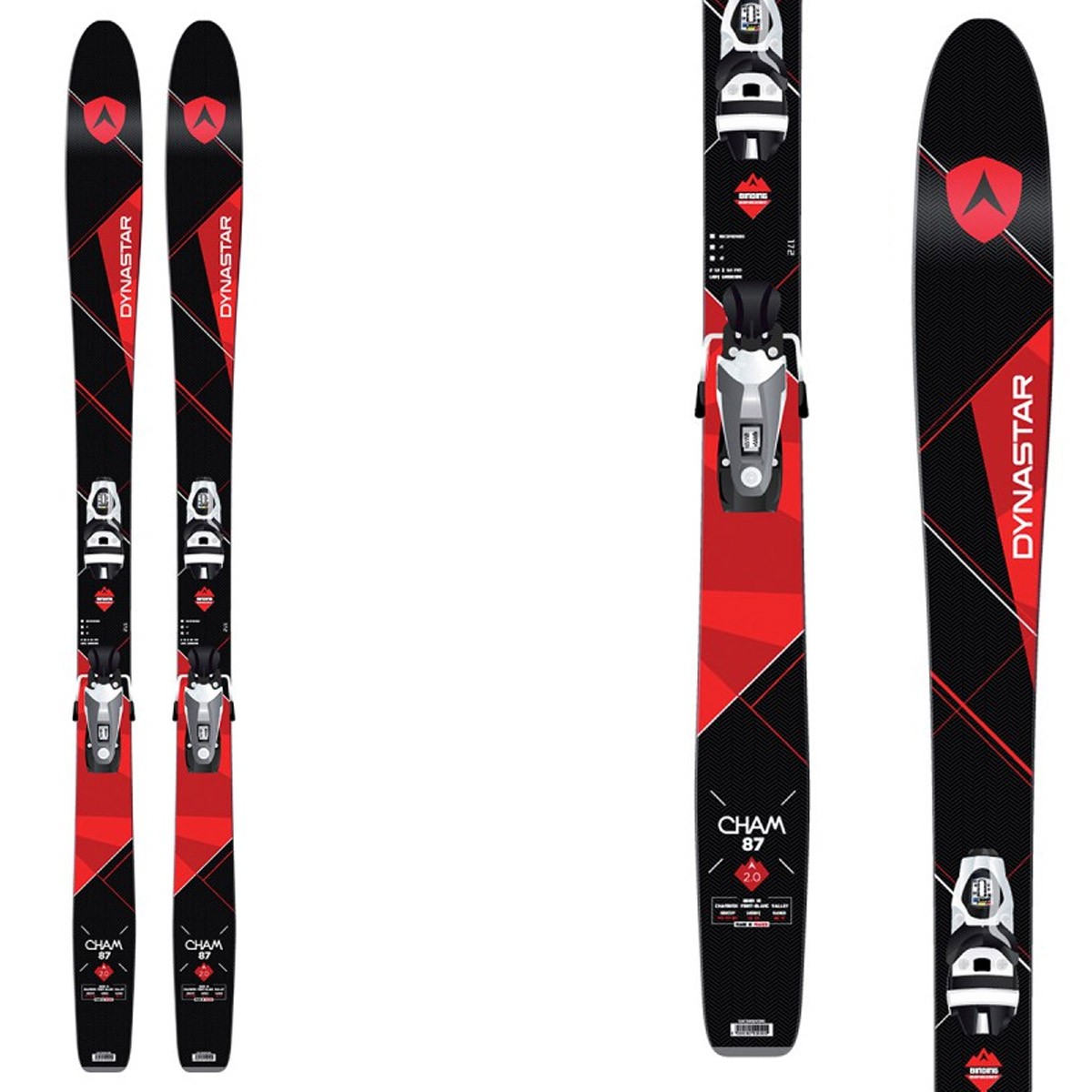 Sci Dynastar Cham 2.0 87 + attacchi Nx 12 (Colore: nero-rosso, Taglia: 184)