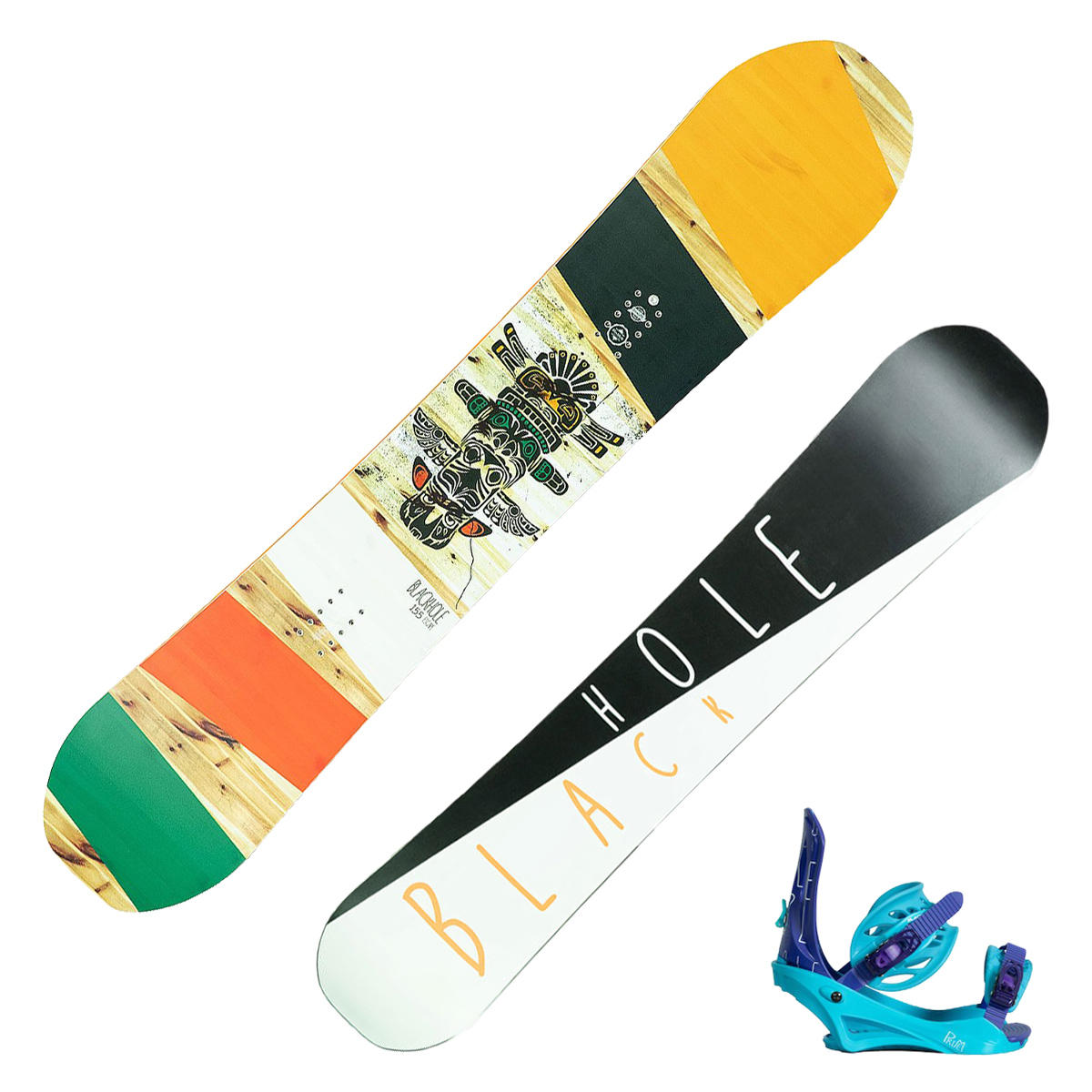 Snowboard Blackhole Escape + attacchi Prime (Colore: fantasia, Taglia: 155)