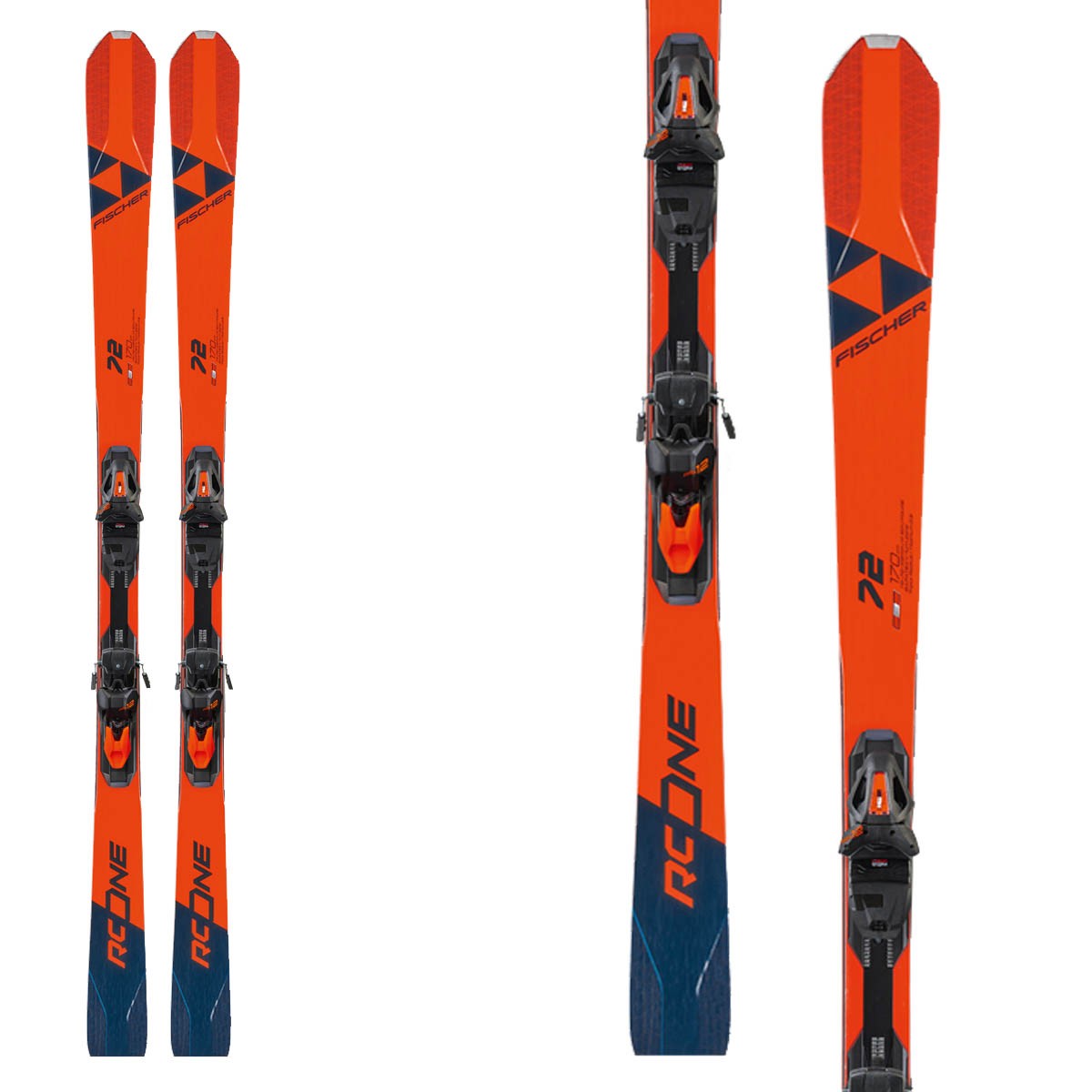 Sci Fischer RC ONe 72 MF con attacchi RSX Z12 Pr (Colore: arancio-nero, Taglia: 177)