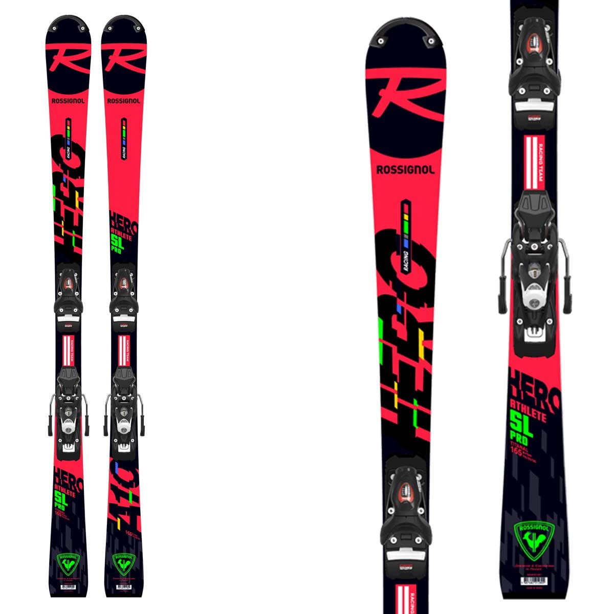 Sci Rossignol Hero Athlete 2021 SL Pro (R21 Pro) con attacchi Spx 10 Gw B73 (Colore: rosso-nero, Taglia: 149)