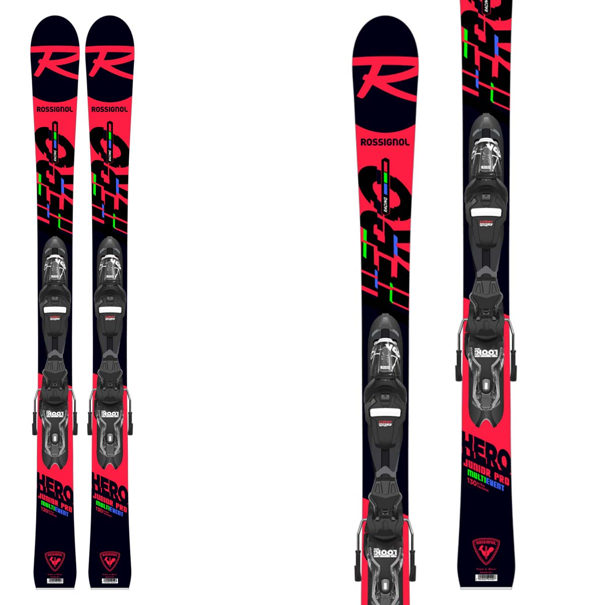 Sci junior Rossignol Hero Jr Multi- Event (Xp Jr) con attacchi Xpress 7 Gw B83 (Colore: rosso-nero, Taglia: 160)