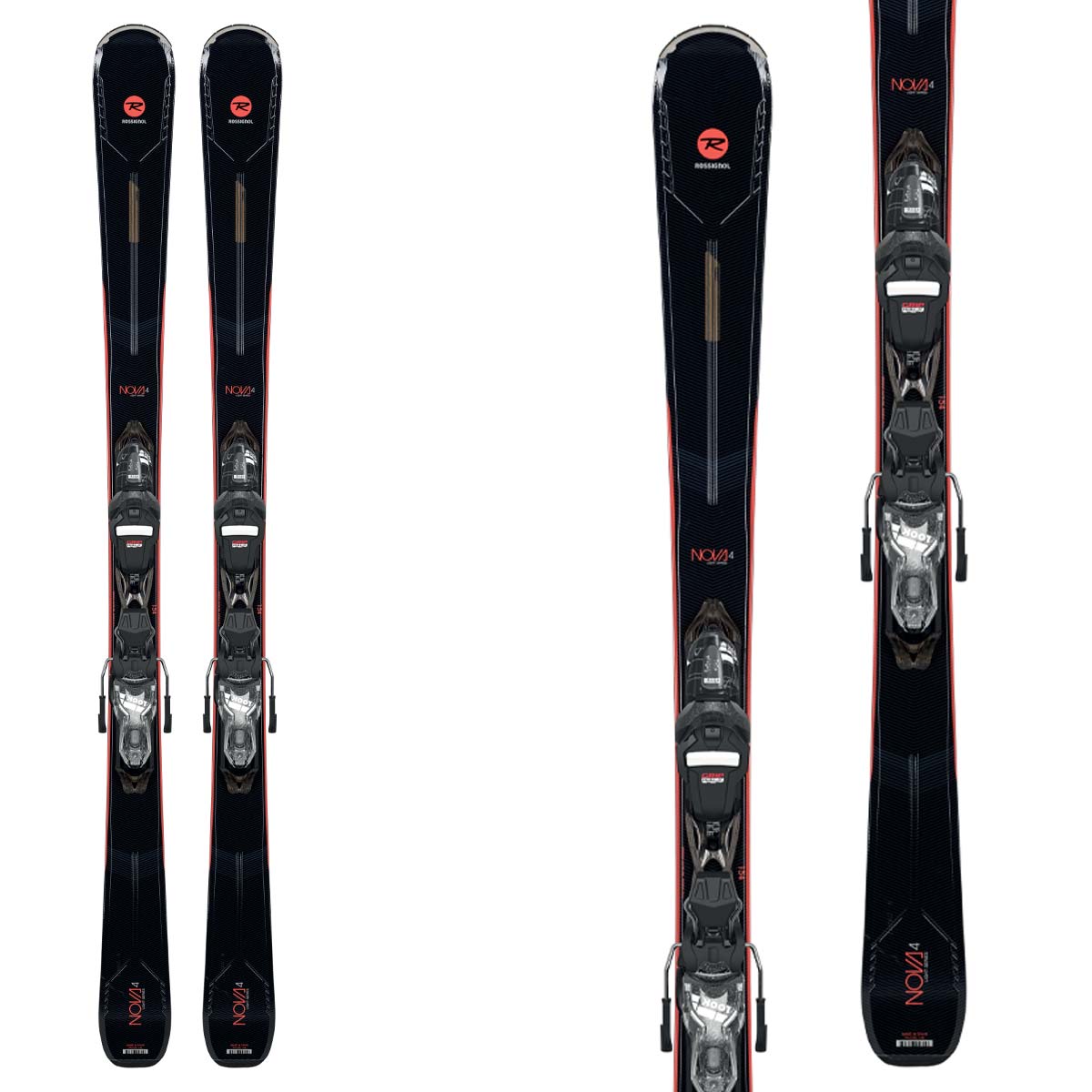 Sci Rossignol Nova 4 ca (Xpress) con attacchi Xpress W 10 Gw B83 (Colore: nero-arancio, Taglia: 162)