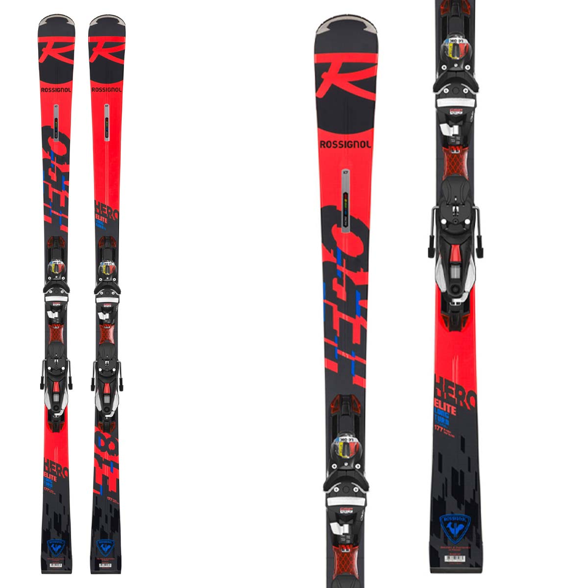 Sci Rossignol Hero Elite Lt Ti con attacchi attacchi Nx 12 Konect Gw B83 (Colore: rosso-nero, Taglia: 172)