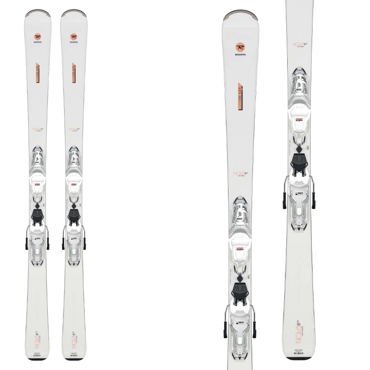 Sci donna Rossignol Nova 8 Ca (Xpress) con attacchi Xpress W 11 Gw B83 (Colore: bianco, Taglia: 149)