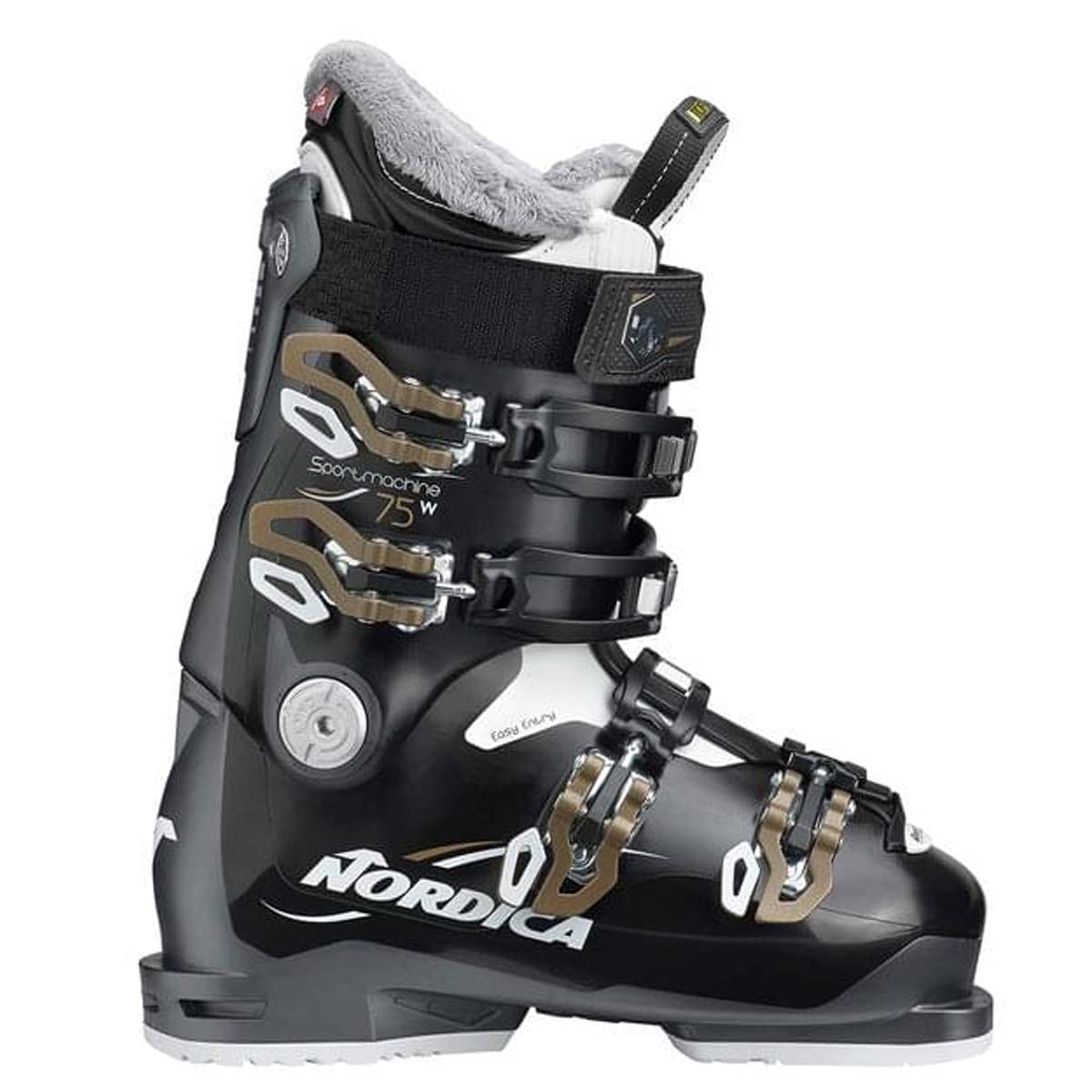 Scarponi da sci da donna Nordica Sportmachine 75 (Colore: BLACK-BLACK PINK, Taglia: 24)