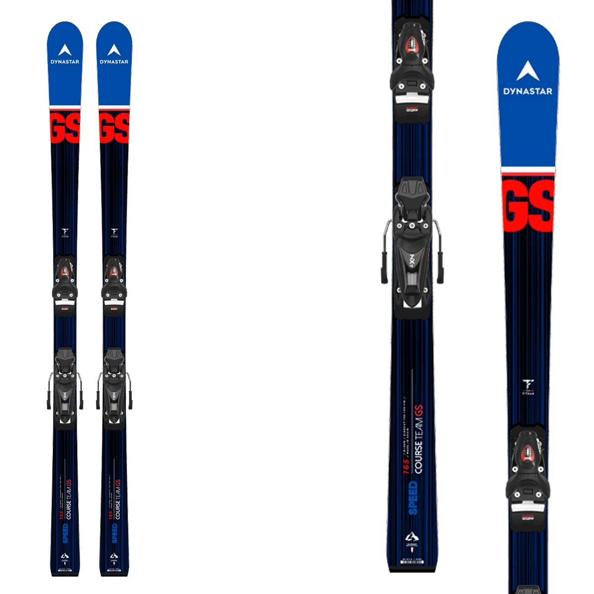 Sci Dynastar da bambino Speed Team GS Pro (R21 Pro) con attacchi NX 7 (Colore: blu-nero, Taglia: 135)