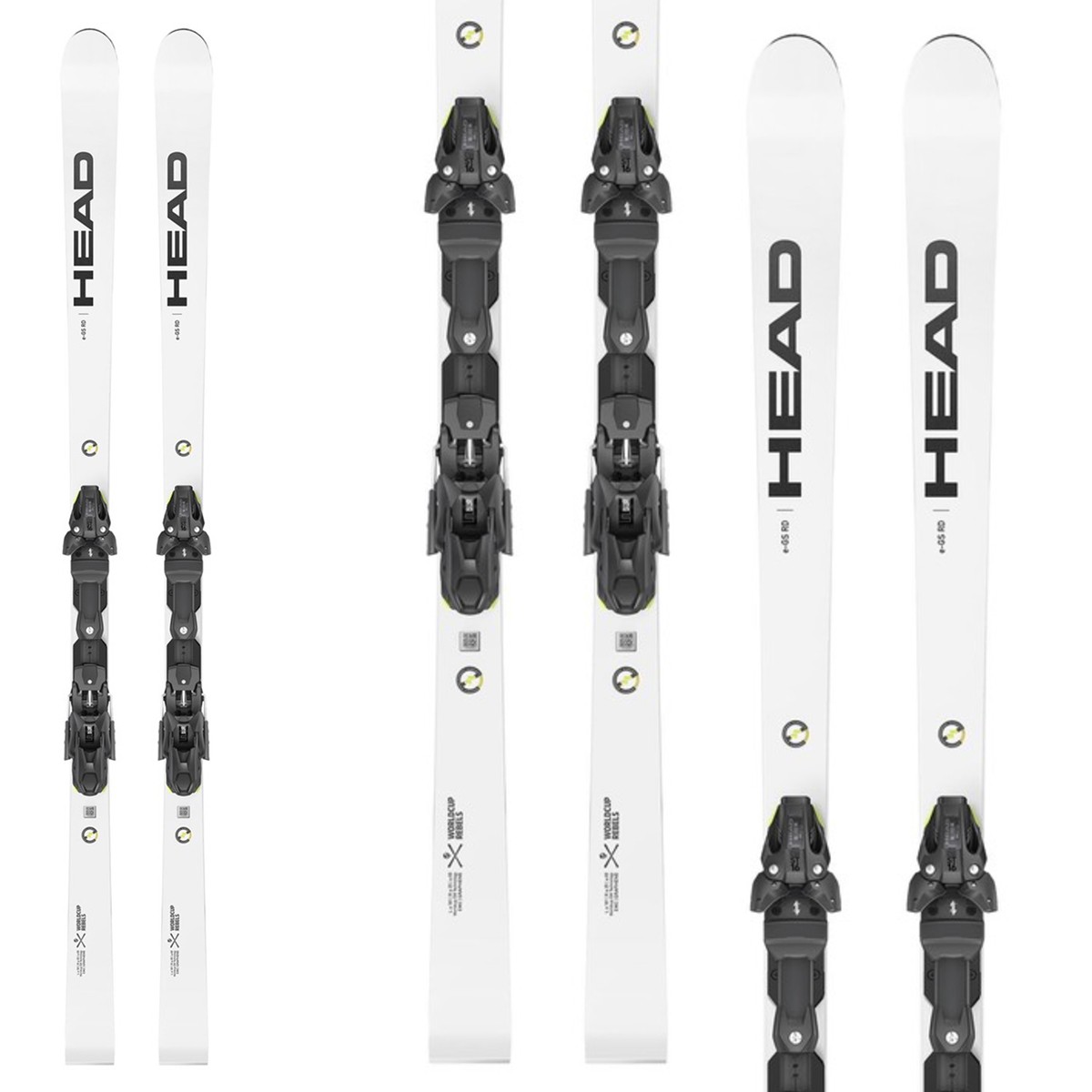Sci Head WC Rebels e-GS RD SW RP WCR T con attacchi Freeflex ST 16 (Colore: bianco nero, Taglia: 181)