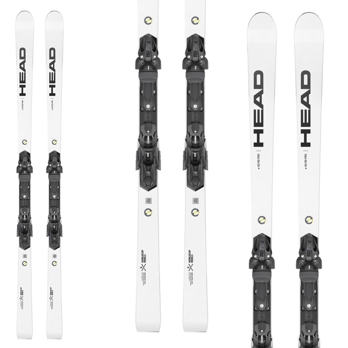 Sci Head WC Rebels e-GS RD Pro SW RP WCR 14 con attacchi Freeflex ST 16 (Colore: bianco nero, Taglia: 183)