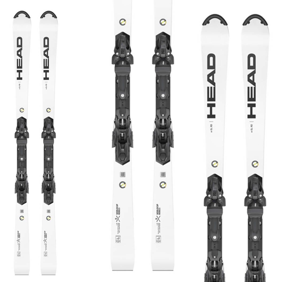 Sci Head WC Rebels e-SLRD FIS SW RP WCR 14 con attacchi Freeflex ST 16 (Colore: bianco nero, Taglia: 165)