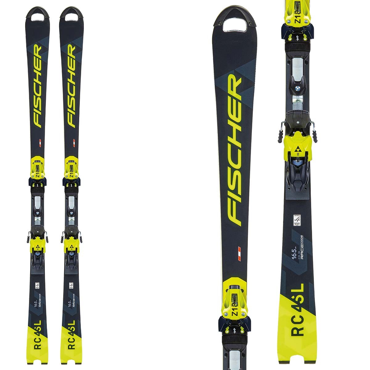 Sci Fischer RC4 WC SL WOMEN con attacchi Z17 (Colore: nero giallo, Taglia: 155)