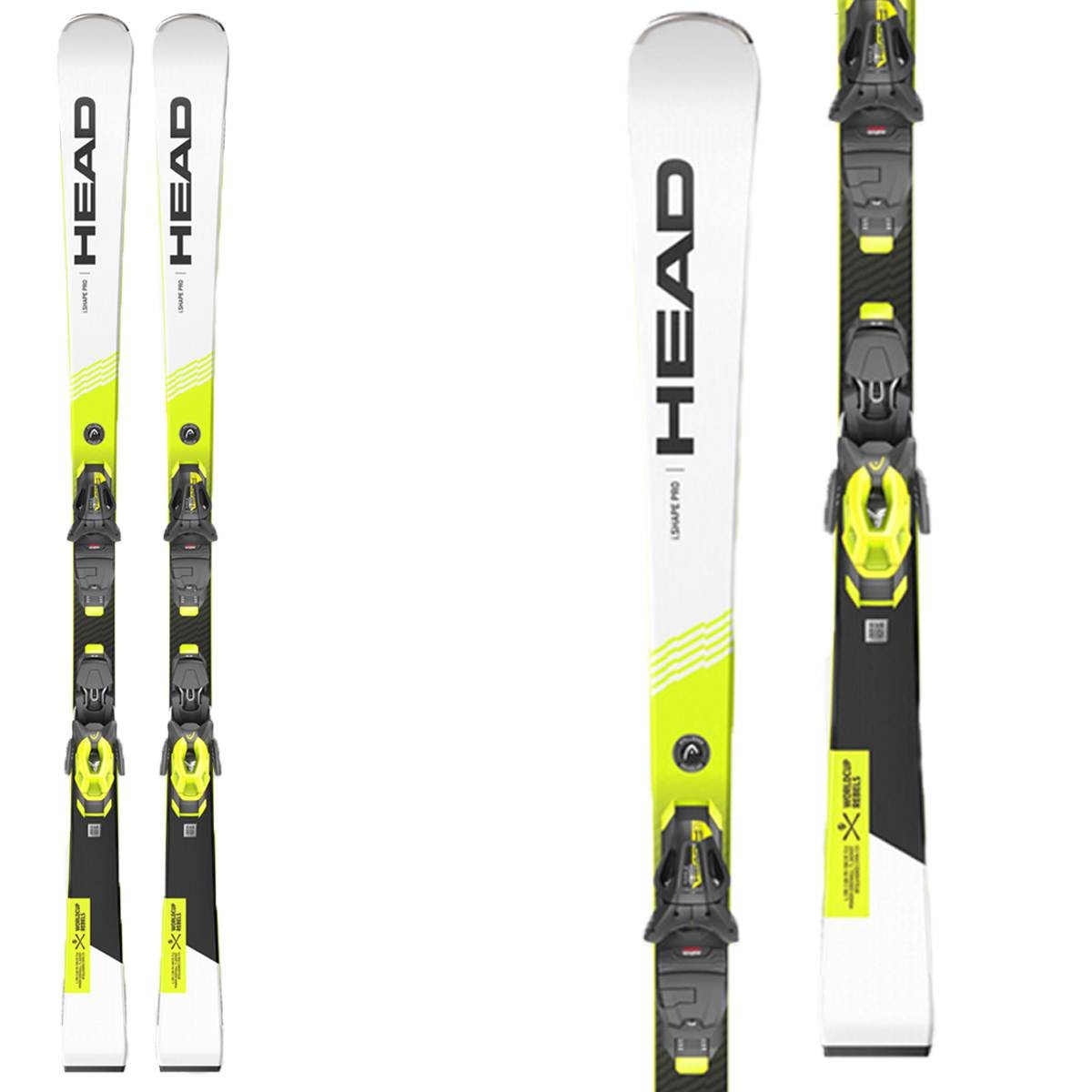Sci Head WC Rebels iShape Pro LYT con attacchi PR11 Gw (Colore: bianco nero giallo, Taglia: 163)
