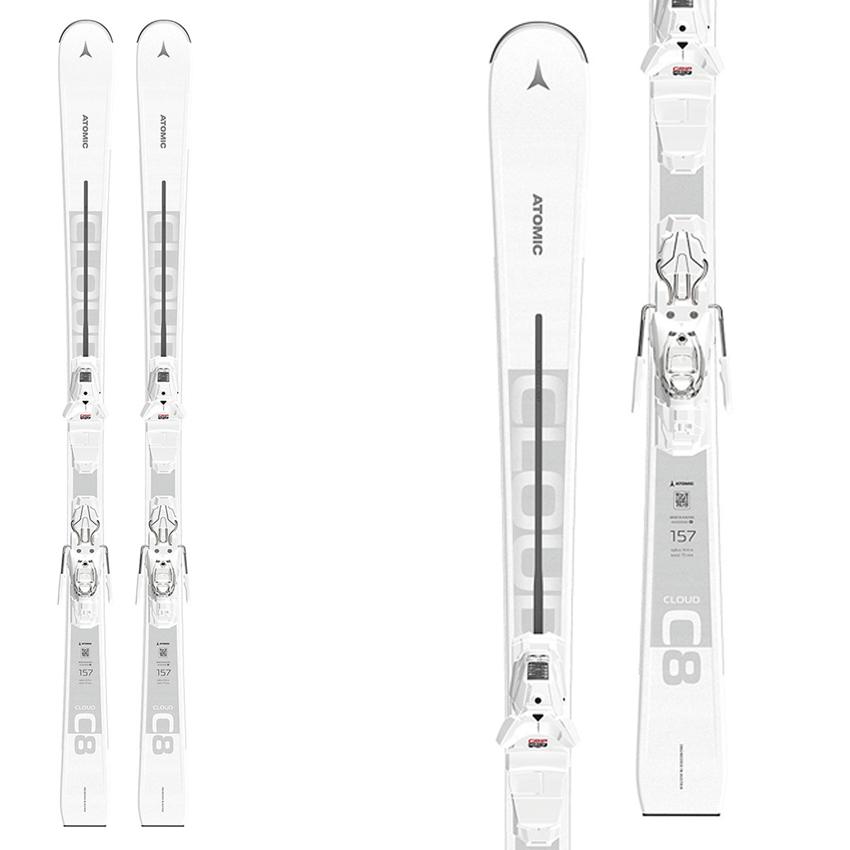 Sci donna Atomic Cloud 8 con attacchi M10 GW (Colore: bianco, Taglia: 150)