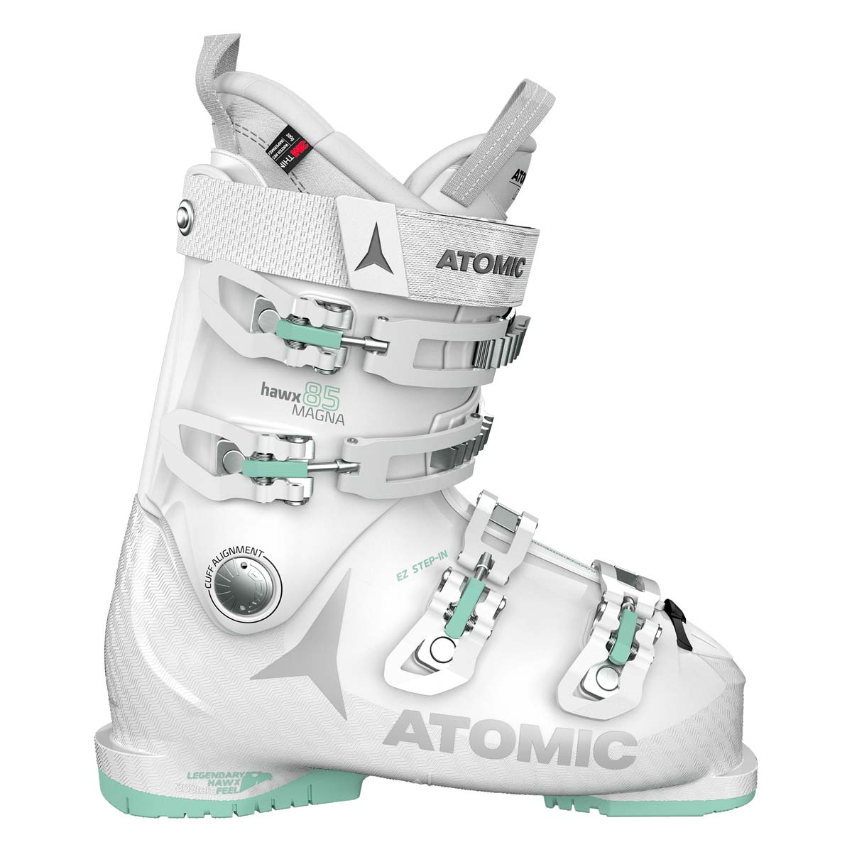 Scarponi sci Atomic Hawx Magna 85 W da donna (Colore: bianco verde, Taglia: 26/26.5)