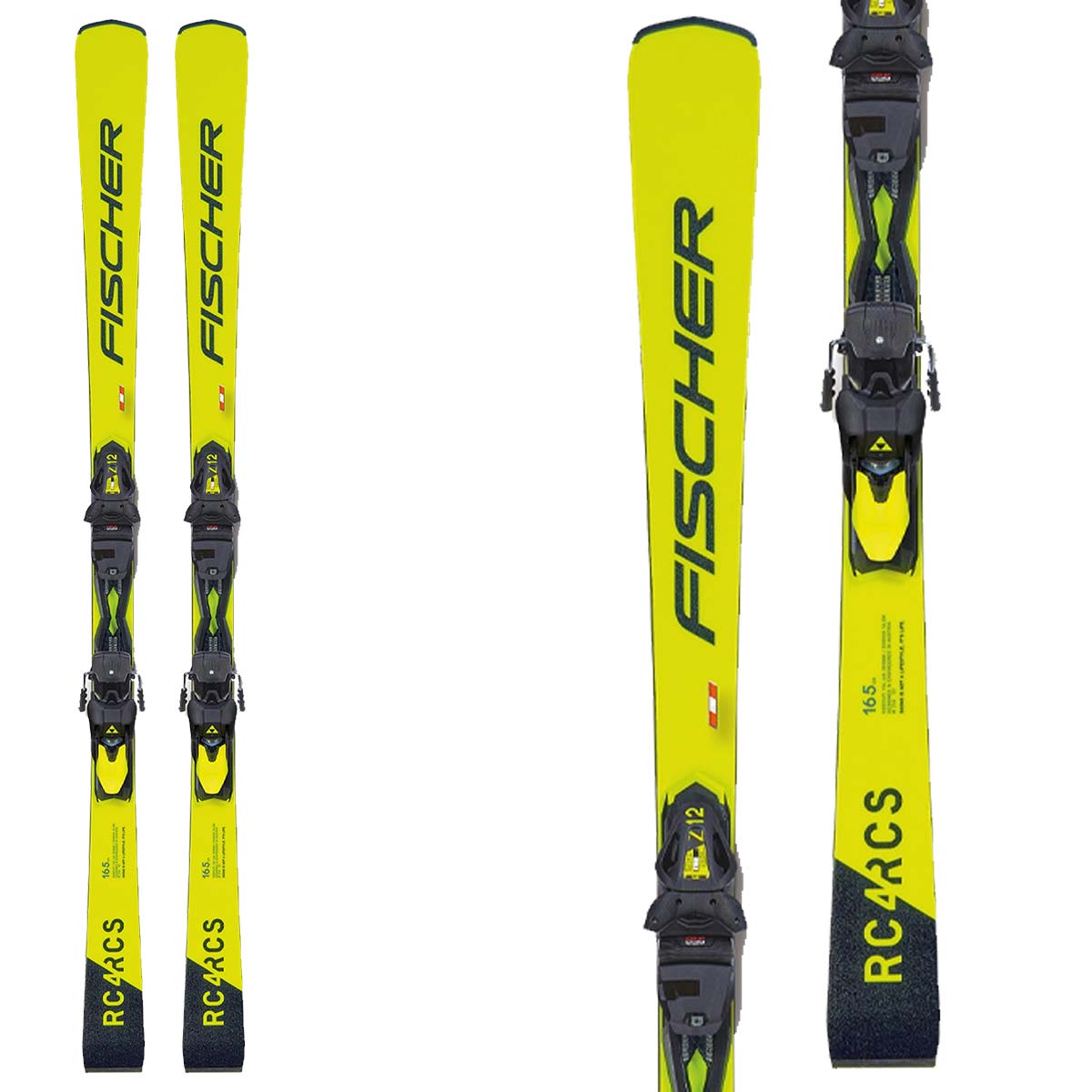 Sci Fischer RC4 RCS AR con attacchi RC4 Z11 PR (Colore: nero giallo, Taglia: 160)