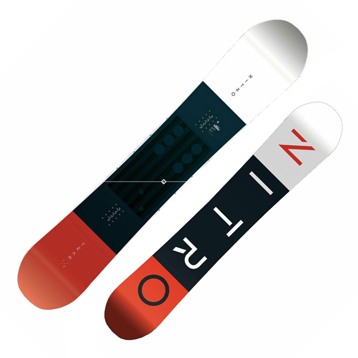 Snowboard Nitro Team Gullwing Wide (Colore: bianco-rosso-nero, Taglia: 157)
