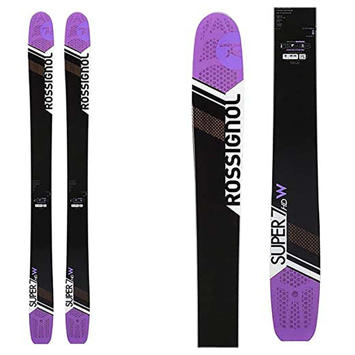 Sci Rossignol Super 7 Hd W con attacchi Spx 12 (Colore: NERO VIOLA, Taglia: 178)