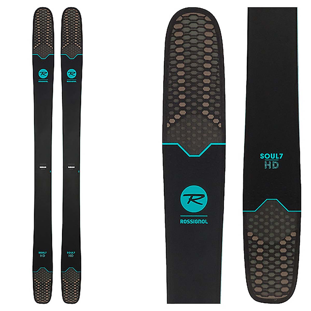 Sci Rossignol Soul 7 Hd W con attacchi Spx 12 (Colore: NERO AZZURRO, Taglia: 180)