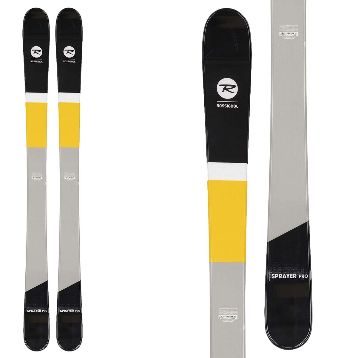Sci Rossignol Sprayer pro conattacchi Kid 4 (Colore: grigio giallo, Taglia: 125)