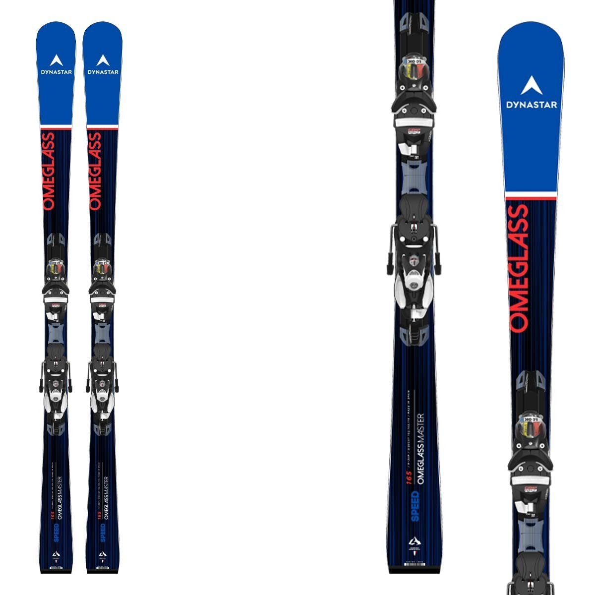 Sci Speed Omeglass Master SL konect con attacchi Spx 12 Konect Gw B80 (Colore: blu-nero-rosso, Taglia: 163)