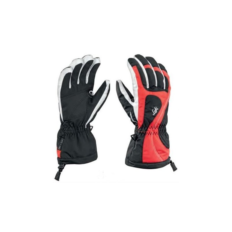 Guanti sci Leki Falera S Girl nero-rosso-bianco