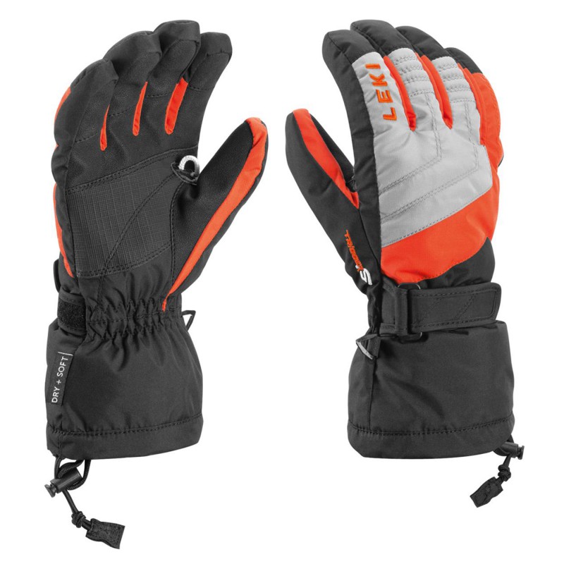 Guanti sci Leki Films s Junior nero-grigio-rosso