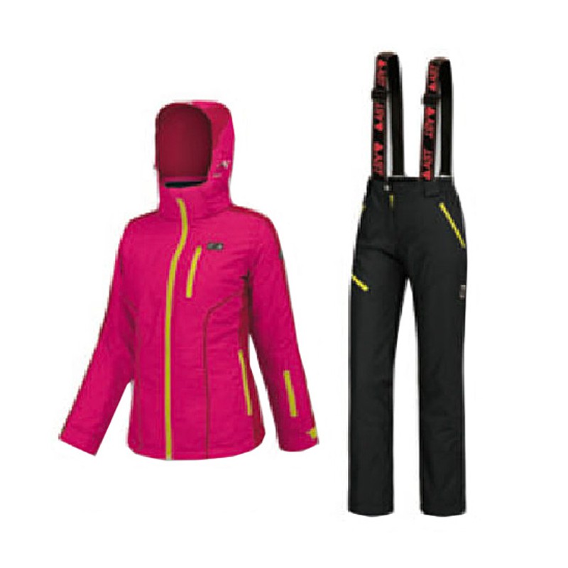 Completo sci Astrolabio A38C Donna fucsia-rosso-nero