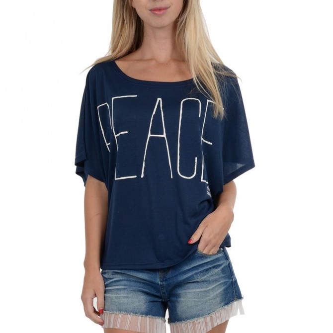T-shirt Molly Bracken S1036E16 Femme navy