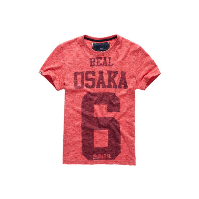 T-shirt Superdry Real Osaka 6 Tee Hombre rojo