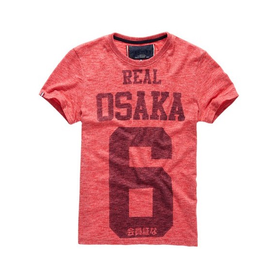 T-shirt Superdry Real Osaka 6 Tee Uomo rosso