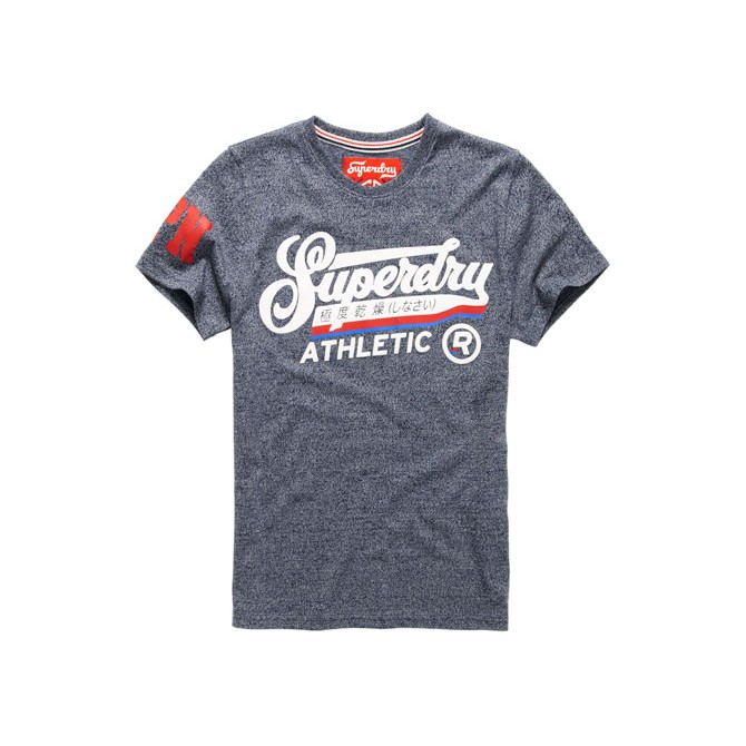 T-shirt Superdry Double Drop Grit Uomo blu