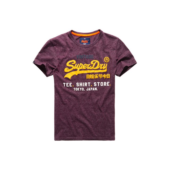 T-shirt Superdry Shirt Shop Homme violet