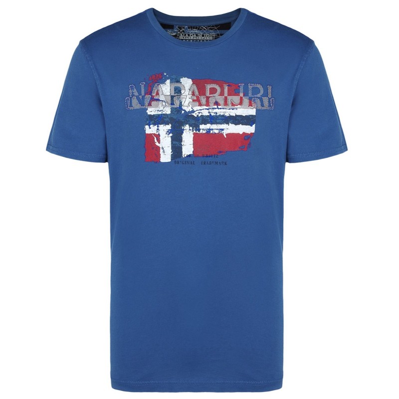 T-shirt Napapijri Slood Homme bleu-gris