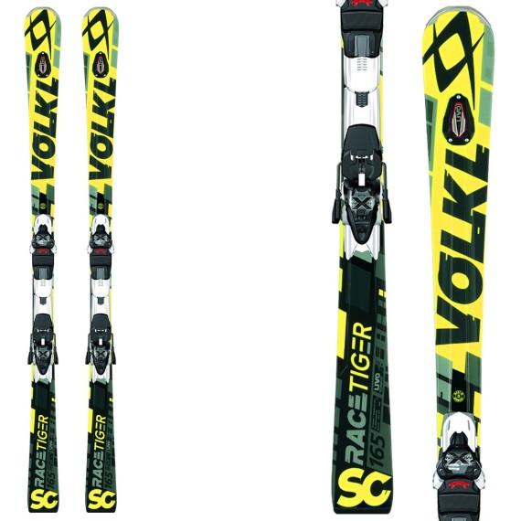 Ski Volkl Racetiger SC Uvo + fixations xMotion 12.0 Tcx jaune