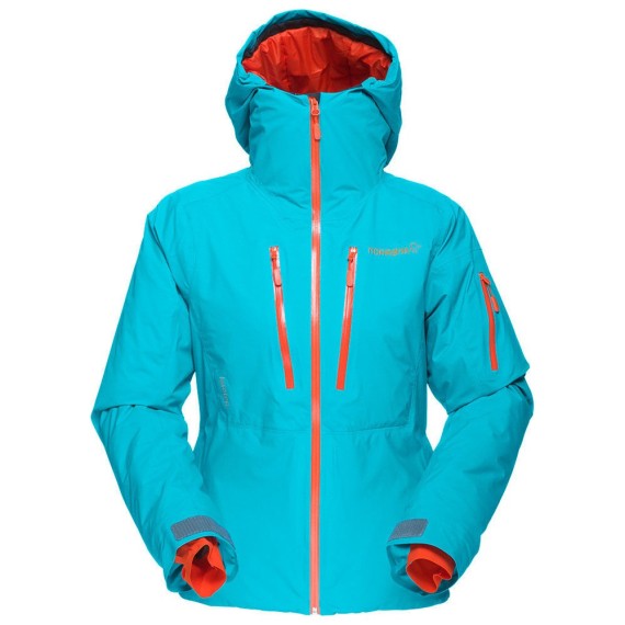 Freeride ski jacket Norrona Lofoten Gore-Tex Primaloft Woman dark green