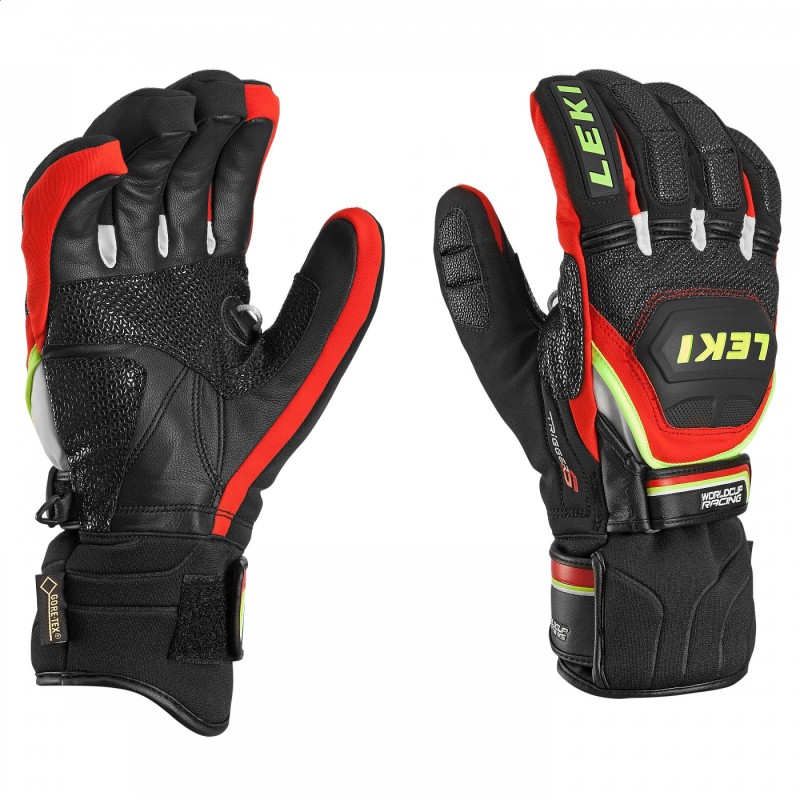 ski gloves Leki Worldcup Race Coach Flex GTX black-red