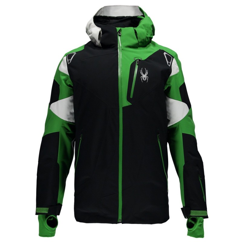 Ski jacket Spyder Leader Man black-green