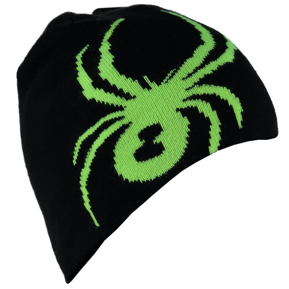 Cappello Spyder Bug Reversibile Bambino nero-verde