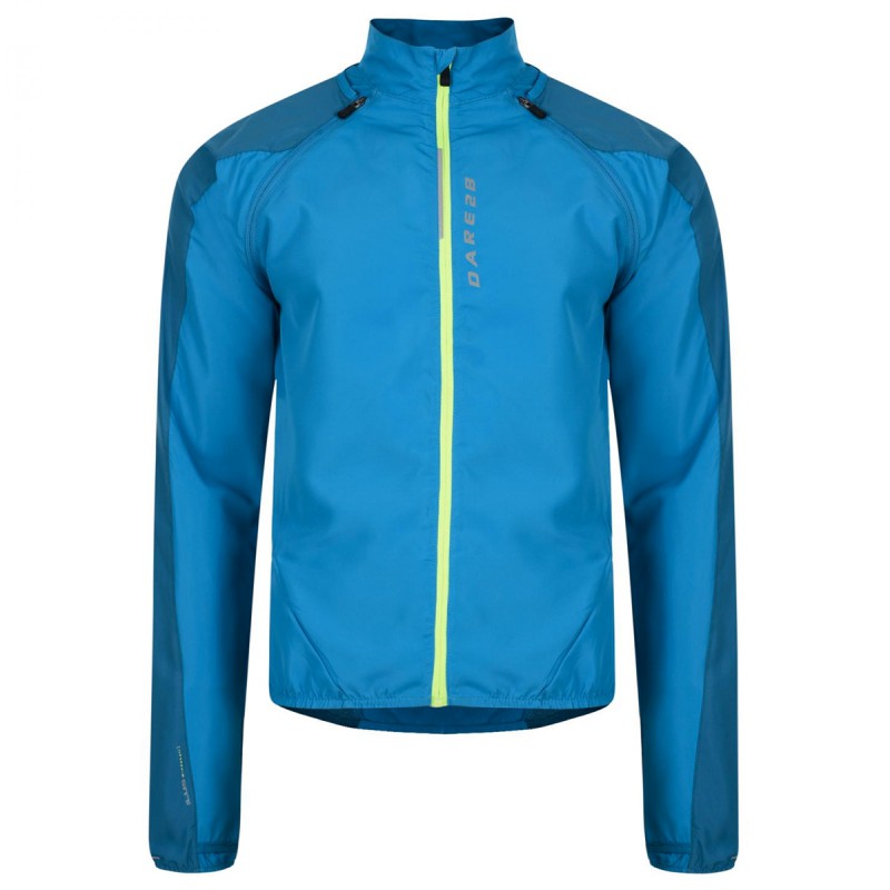 Windproof running jacket Dare 2b Unveil Man turquoise EN