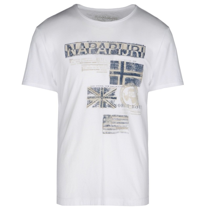 T-shirt Napapijri Sepik Hombre blanco